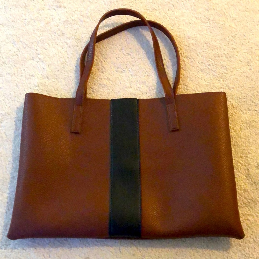 Vince Camato leather Tote, fall colors, EUC